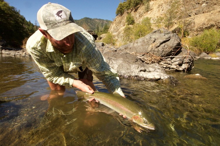fly fishing guide with steelhead
