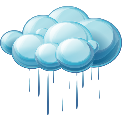 cloud with rain icon